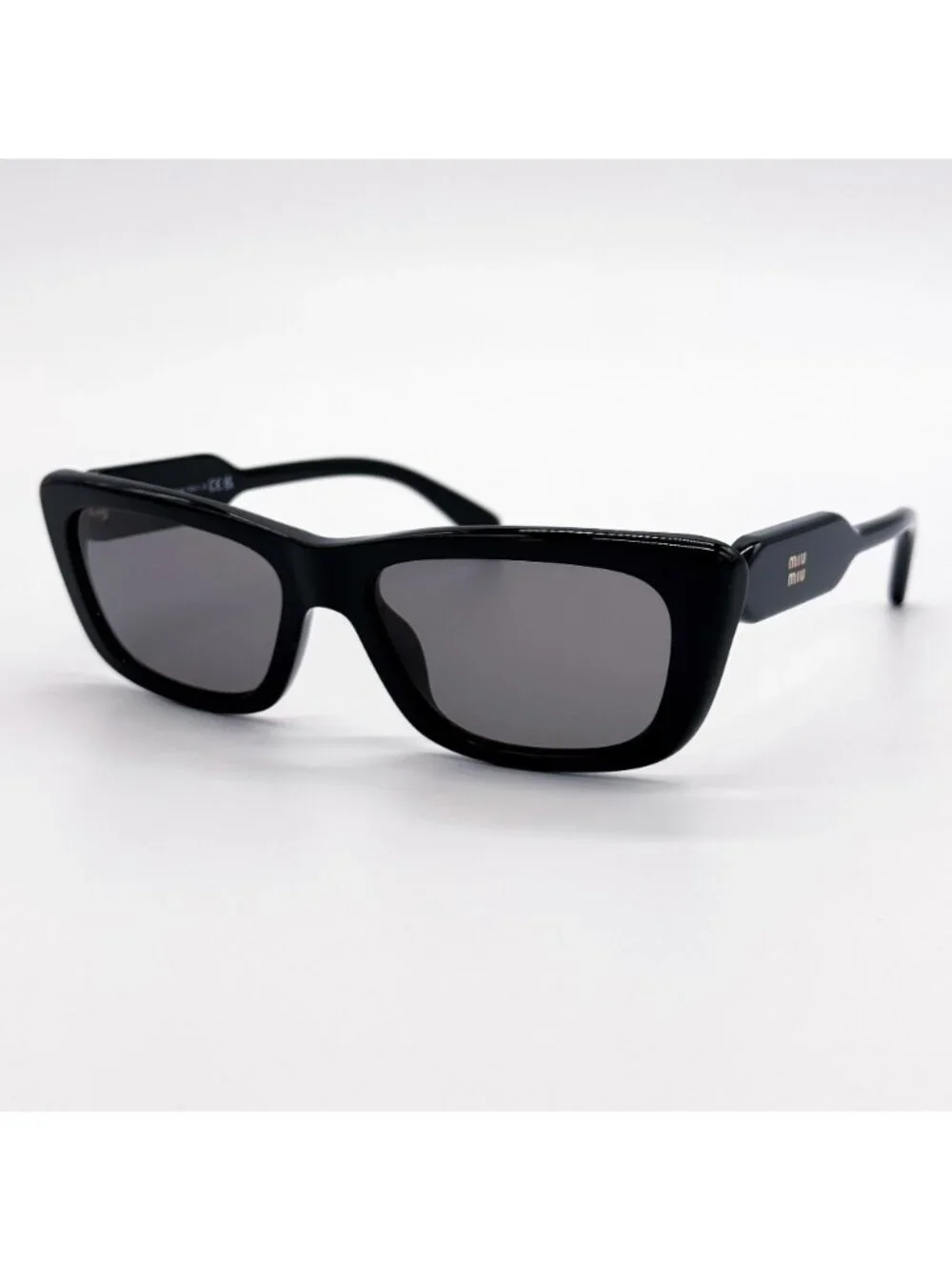 New Miu Miu MUB12S 16K80Q Black Cat Eye Sunglasses SMU B12